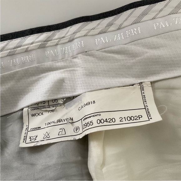 PAL ZILERI Gray Dress Suit Pants 100% wool. Made In Italy - Picture 7 of 8